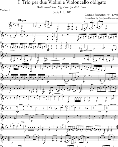 6 Trios for Violin and Cello, No. 1 - 2