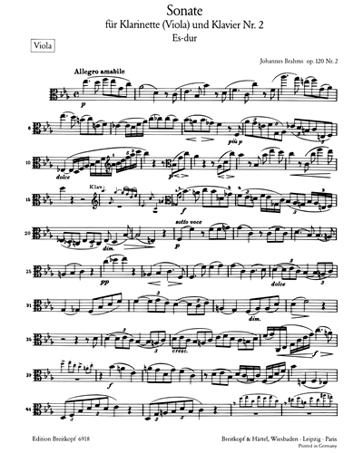 Sonate Nr. 2 Es-dur op. 120/2