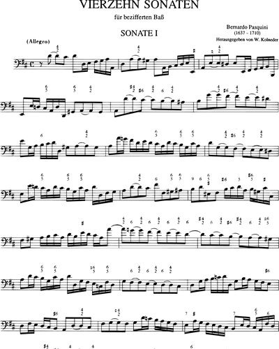14 Sonatas for Basso Continuo