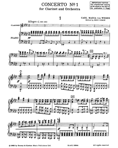 Clarinet Concerto No. 1, op. 73