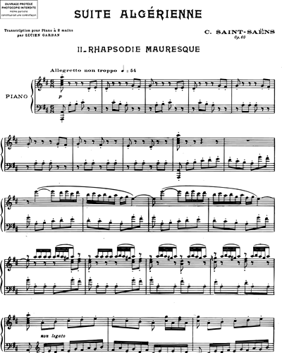 Rhapsodie mauresque (No. 2 from 'Suite Algérienne')