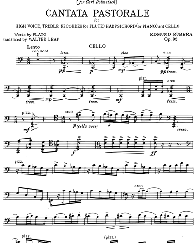 Cantata pastorale Op. 92