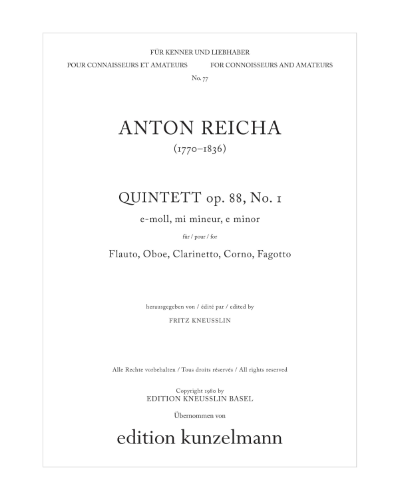 Quintet No. 1 in E minor, op. 88