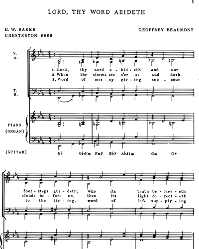 Three Hymn Tunes from 20th Century Folk Mass