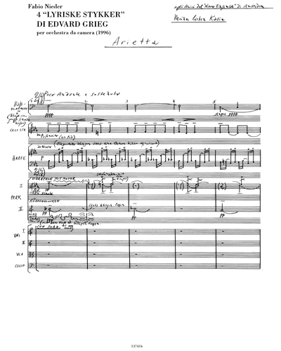Quattro "Lyriske stykker" di Edvard Grieg