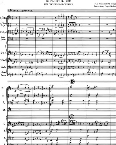 Konzert in D-dur für Oboe und Orchester