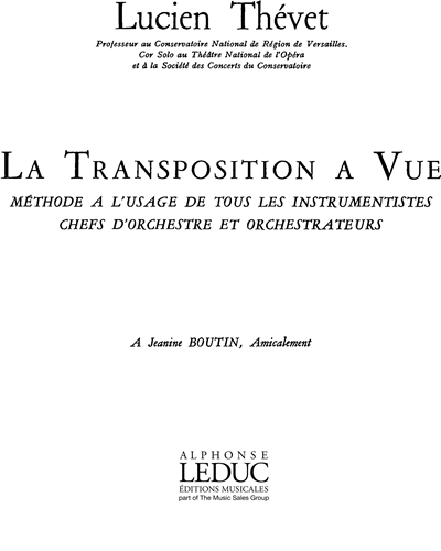 La Transposition À Vue