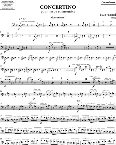 Concertino pour harpe et ensemble