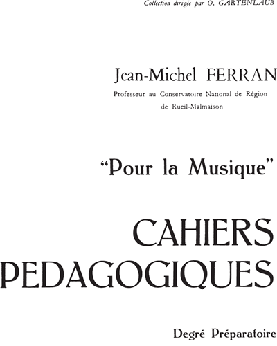Cahiers Pedagogiques Vol. A