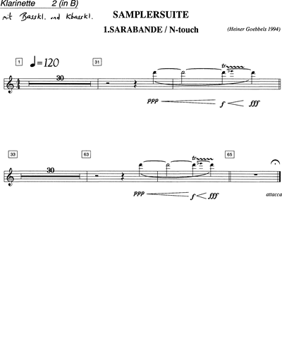 Clarinet 2 & Bass Clarinet & Contrabass Clarinet