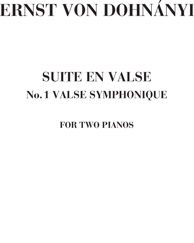 Valse symphonique n. 1 (Suite en Valse) 