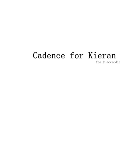 Cadence for Kieran Timbrell