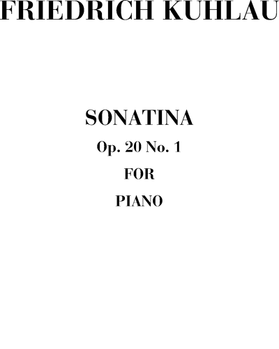 Sonatina Op. 20 n. 1 for piano