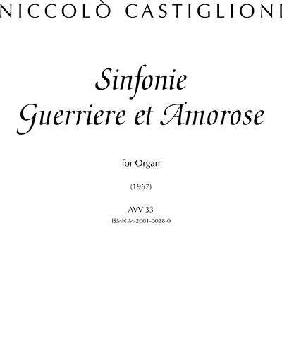 Sinfonie Guerriere et Amorose