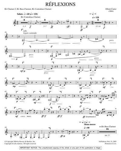 Clarinet 2 in Bb/Bass Clarinet in Bb/Contrabass Clarinet in Bb
