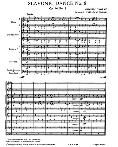 Slavonic Dance No. 8, op. 46/8