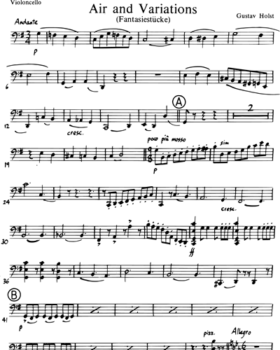 Air and Variations (Fantasiestücke) Op. 2