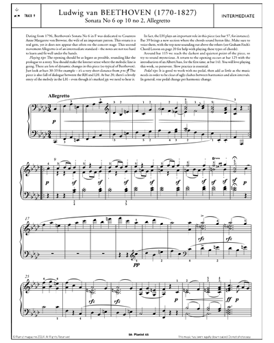 Allegretto from Sonata No.6 Op.10 No.2