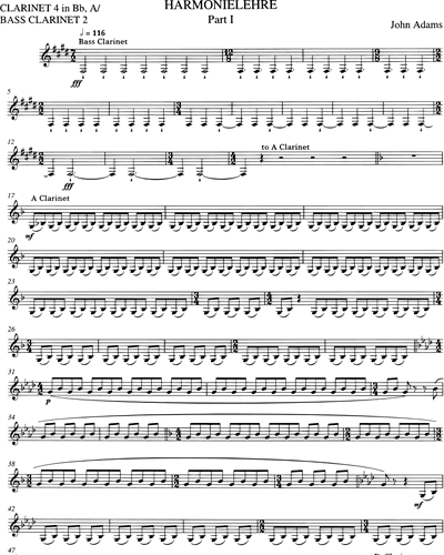 Bass Clarinet 2/Clarinet 4 in A/Clarinet 4 in Bb