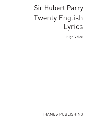 Twenty English Lyrics, Book 2