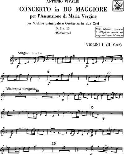 Concerto in Do maggiore RV 581 F. I n. 13 Tomo 55