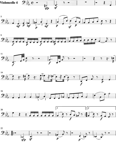 Adagio pour Quatuor de Violoncelles, KV 540