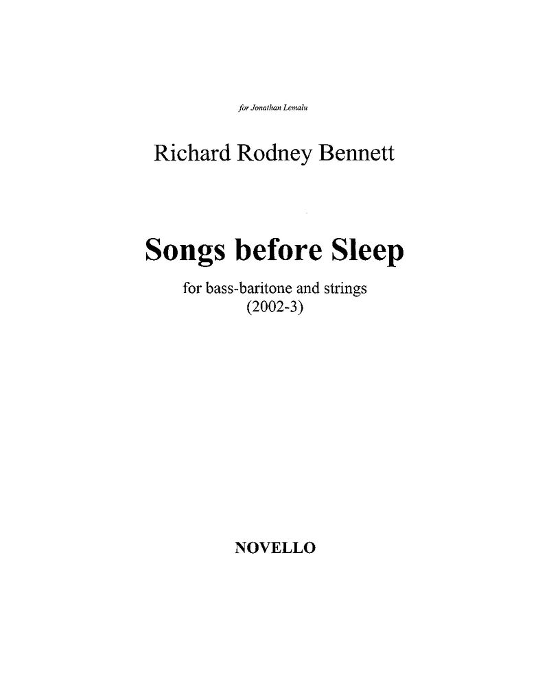 Songs before Sleep