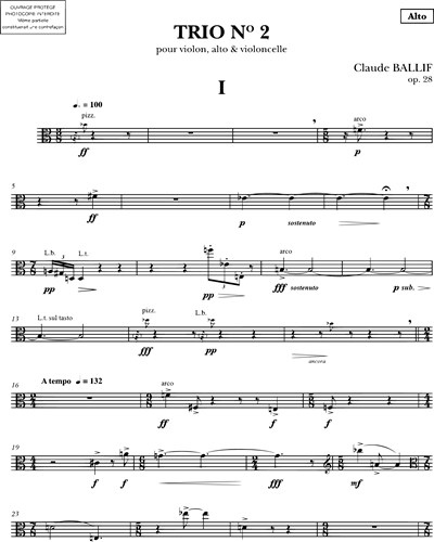 Trio à cordes n. 2 Op. 28