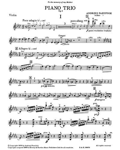 Piano Trio, op. 1