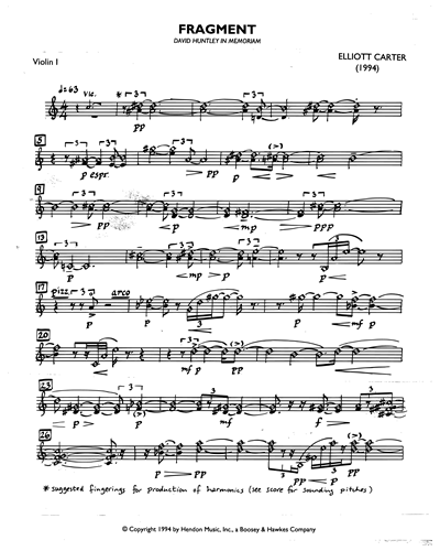 Fragment for String Quartet