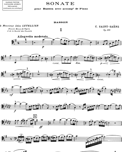 Piano Sonate Opus 168 Basson -