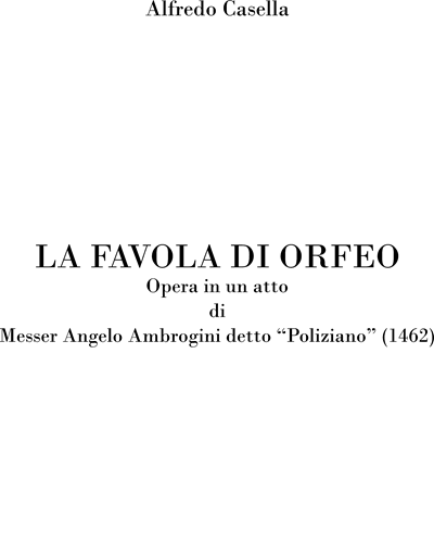 Favola Di Orfeo Bassoon Sheet Music By Alfredo Casella Nkoda