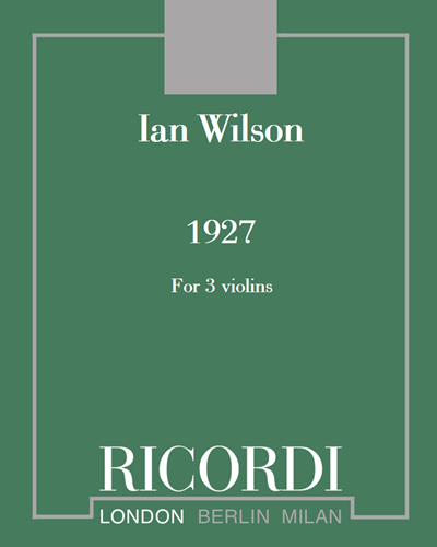 1927 - For three violins