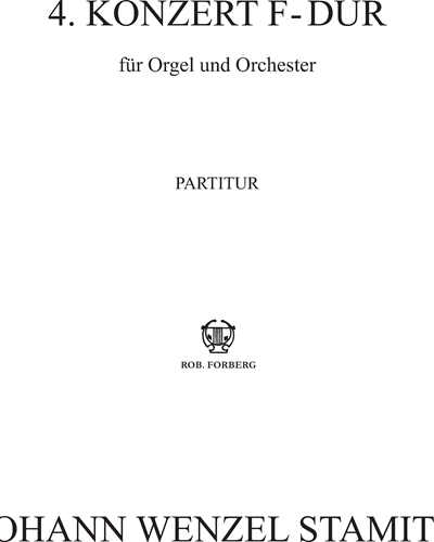 Konzert F-dur n. 4 für Orgel und Orchester