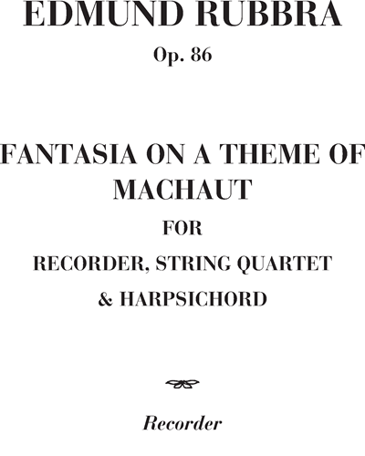 Fantasia on a theme of Machaut Op. 86