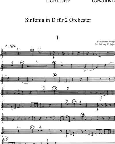 Sinfonia in D für 2 Orchester