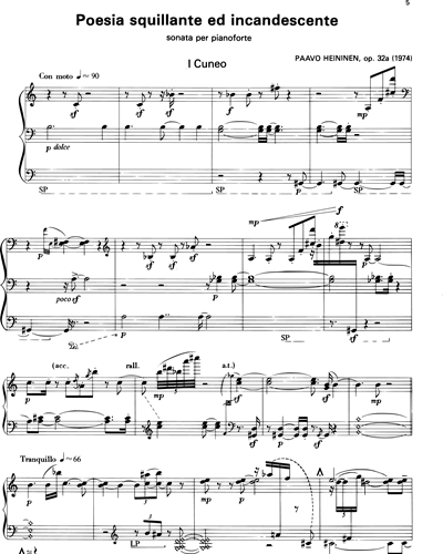 Piano Sonata op. 32a 'Poesia squillante ed incandescente'