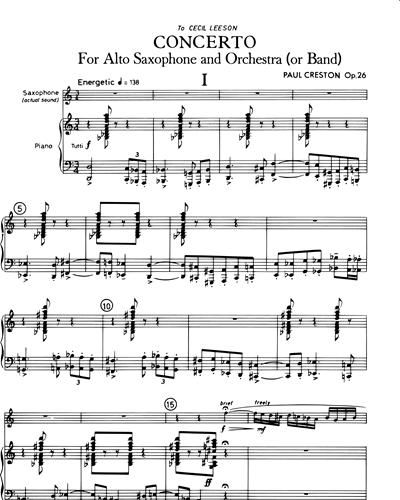Concerto for Alto Saxophone and Band, Op. 26b
