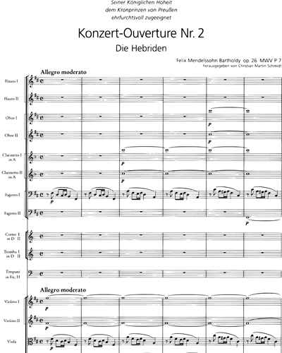 Die Hebriden MWV P 7 op. 26 - Konzert-Ouvertüre Nr. 2 