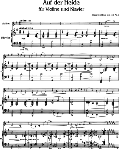 4 Stücke op. 115 - 1. Nummella - Auf der Heide op. 115/1