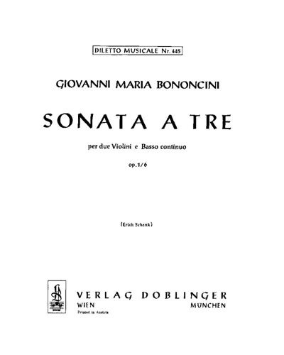 Sonata a Tre in D minor, op. 1/6