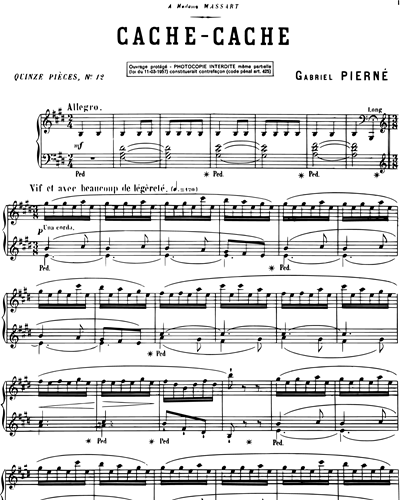 Cache-Cache, Op. 3, n. 12