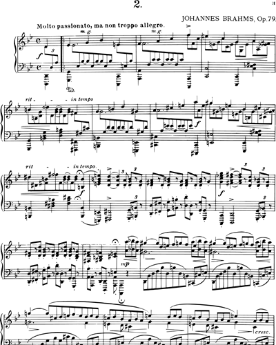 Rhapsody Op. 79 n. 2