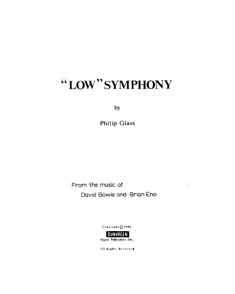 "Low" Symphony