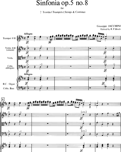 Sinfonia in D op. 5 Nr. 8