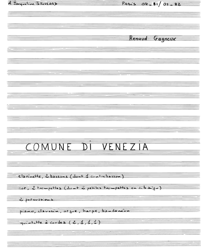 Comune di Venezia Op. 7