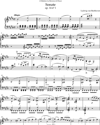 Two Sonatas for Pianoforte E major, G major op. 14