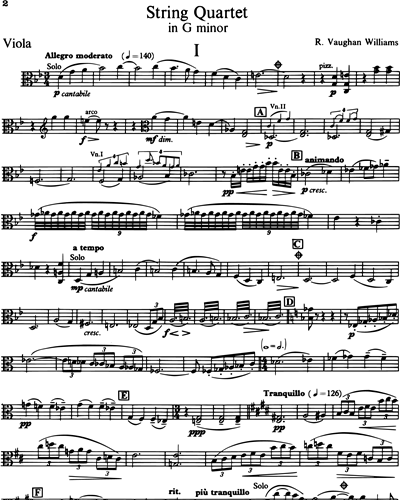 String Quartet in G minor [Revised 1921]