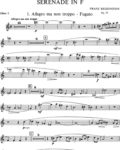 Serenade in F (Version for Wind Ensemble), op. 29