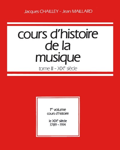 Cours d'histoire de la musique, Tome III: Vol. 1